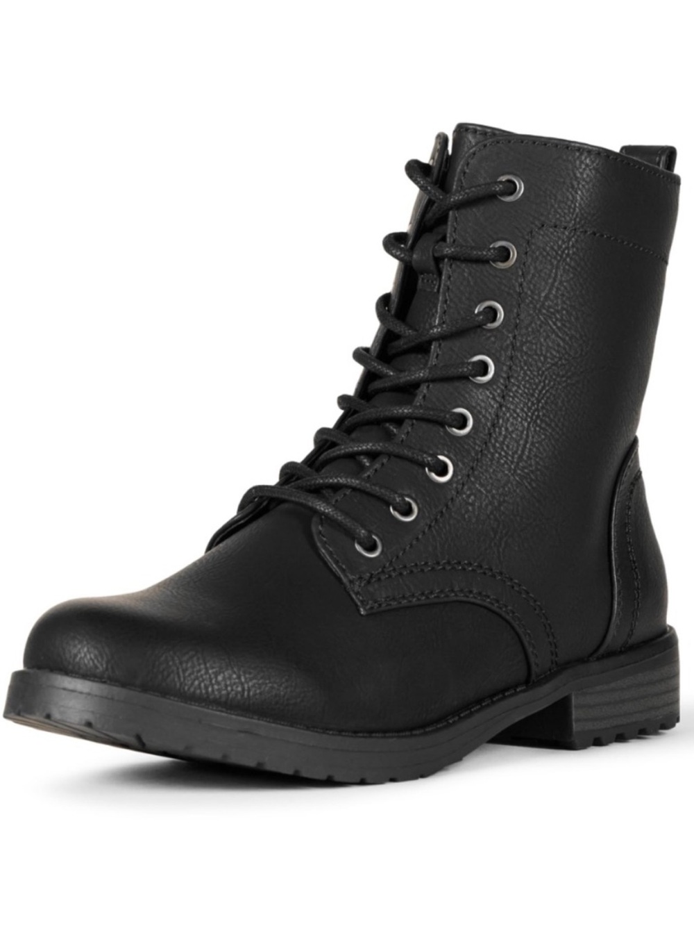 NWOT Combat Moto Punk Gothic Rocker Motorcycle Faux Leather Boots